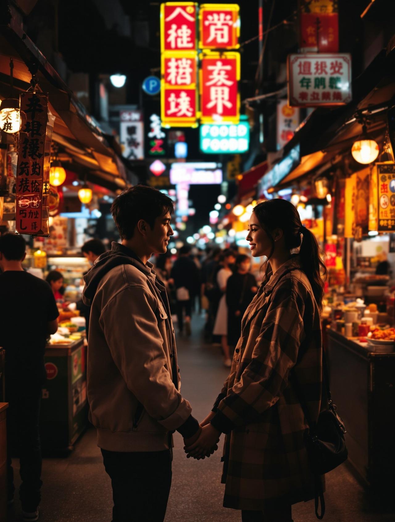 疑似恋情曝光夜市同行